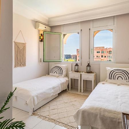 Charming 2-Bed Oasis Pool View Apartment Marrakesh Luaran gambar